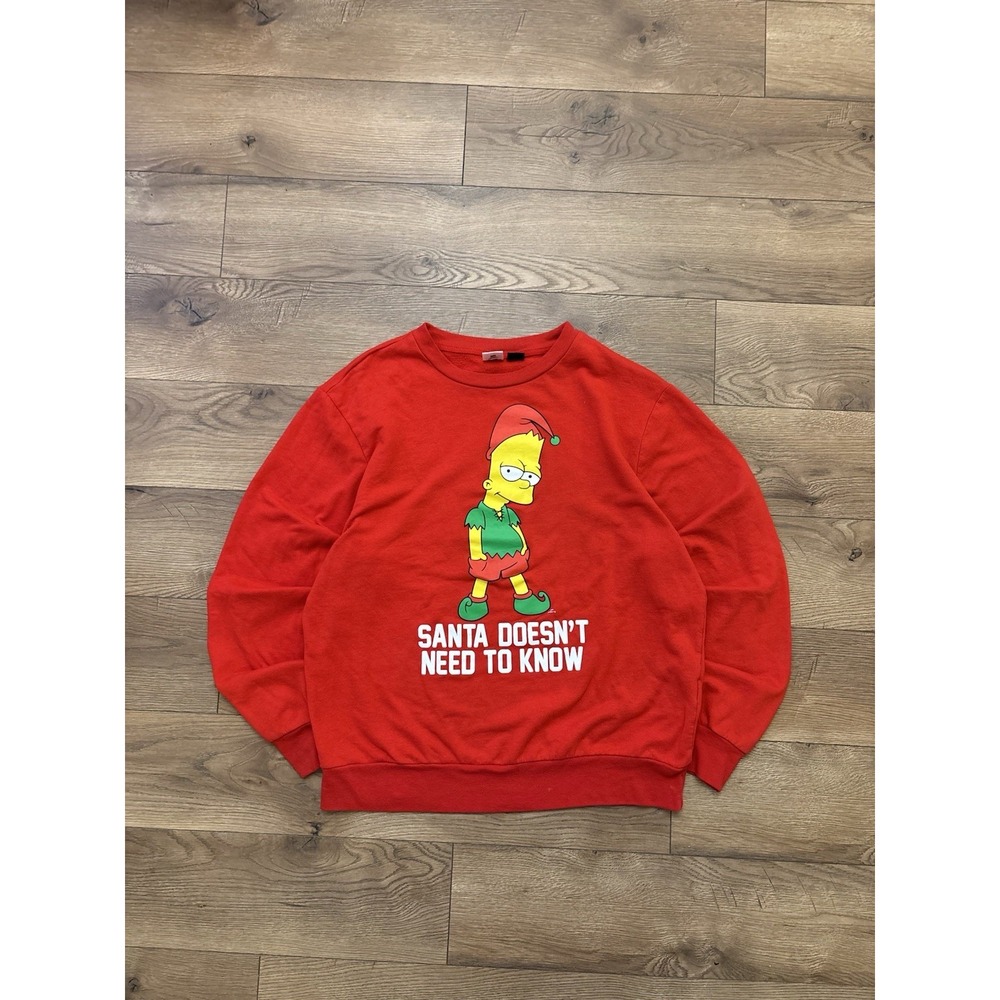 Vintage 90's Simpsons Christmas Crewneck Sweater Size Large
